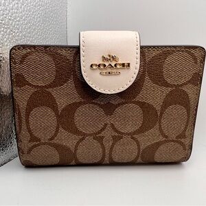 Coach Brown and Cream Women's Wallet